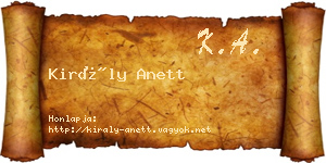 Király Anett névjegykártya